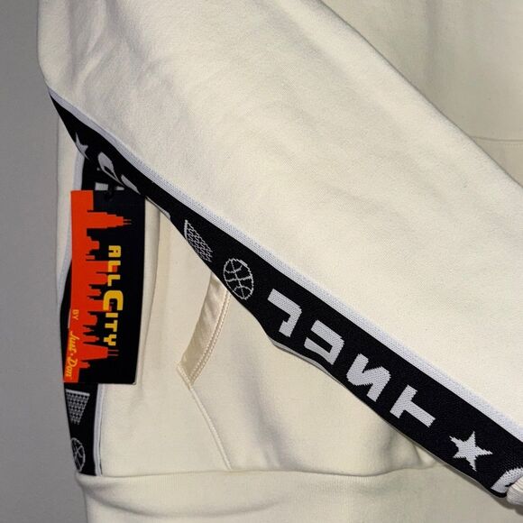 Just Don Cream Hoodie with Black and Orange Details - Picture 2 of 9